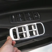 abs chrome car window lift switch button cover trim 4pcs for jaguar xe 2015 2017 accessories