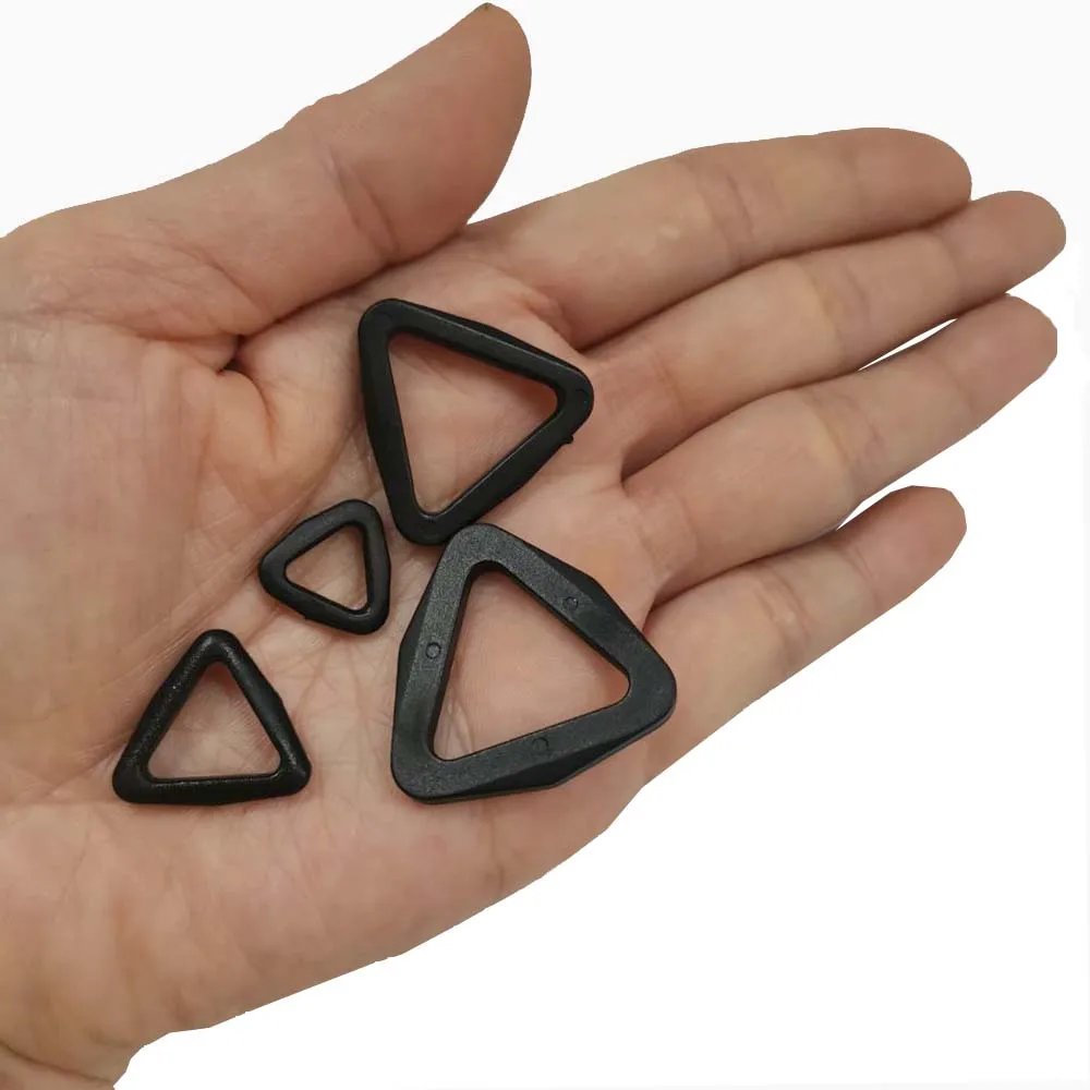 100 шт. 4 маленьких размера черные регулируемые пряжки POM пластиковая пряжка