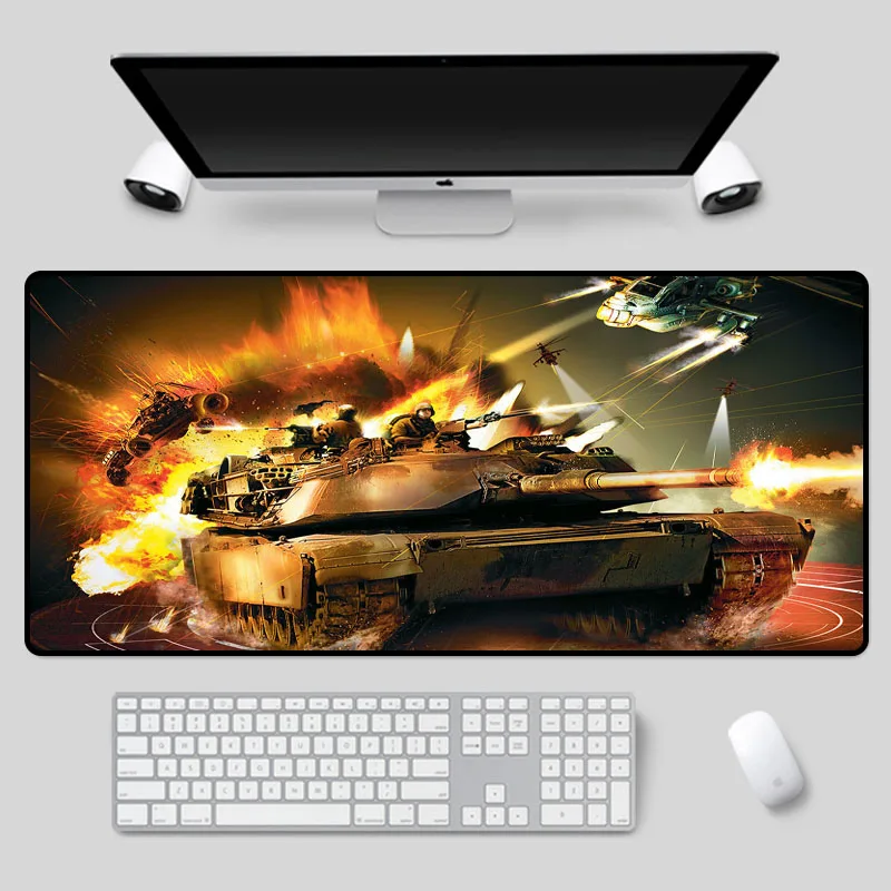 

XGZ Large size anime pattern mouse pad tank aircraft series table mat high quality rubber anti-skid keyboard pad