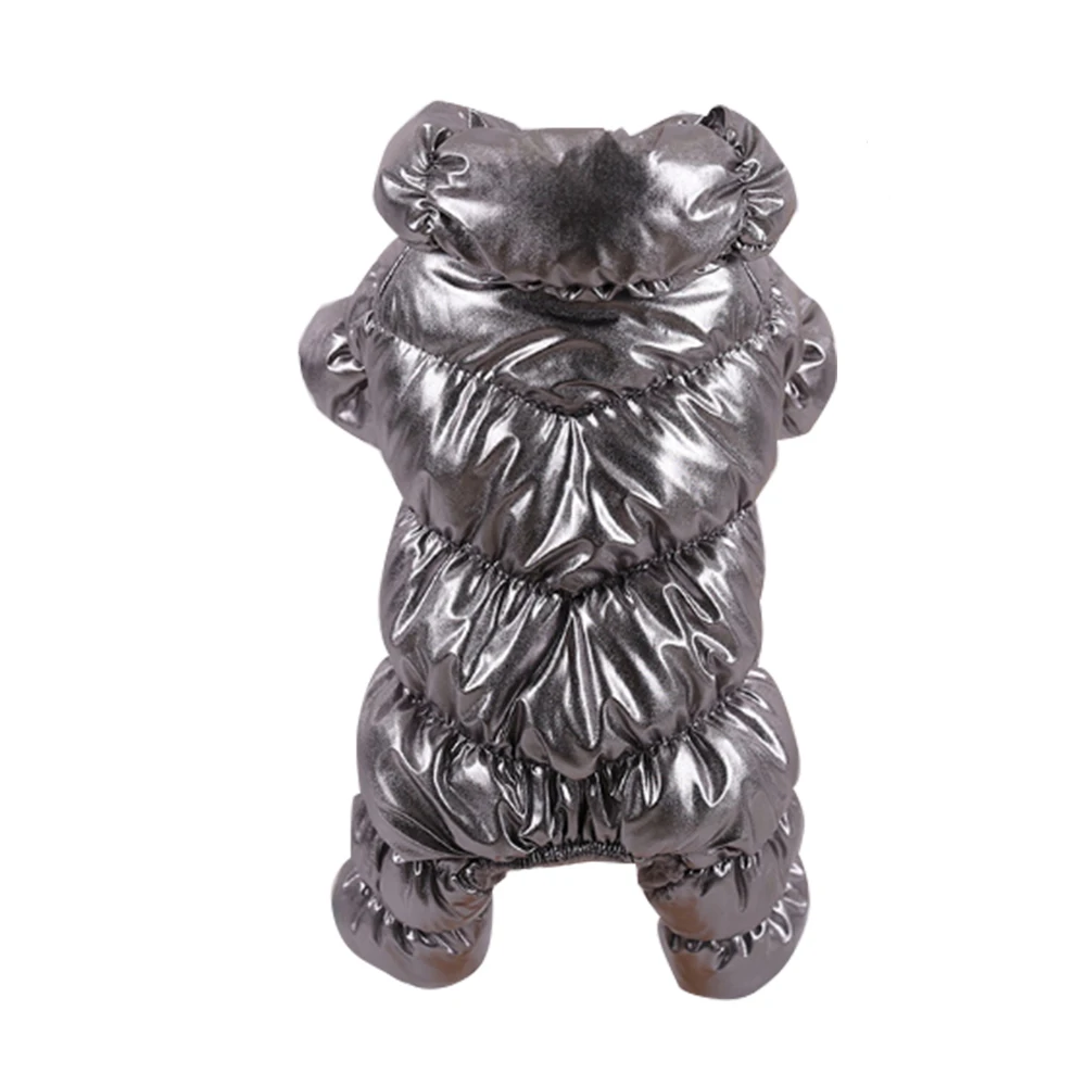 style 4 Silver Одежда для маленьких собак для чихуахуа, мягкий меховой капюшон, куртка для щенка, одежда для чихуахуа, маленький большой автоматический поводок для собак, пальто, зимнее теплое - Цвет: style 4 Silver