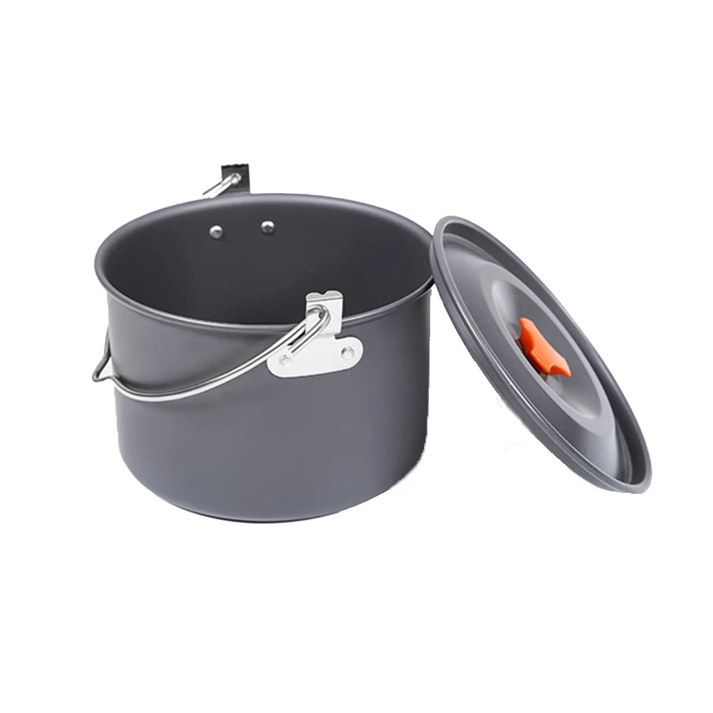 

Camping Pot Cookware Aluminum Alloy Hanging Pot Temperature Resistant Cookware Portable Outdoor Picnic Camping Supplies BBQ Tool