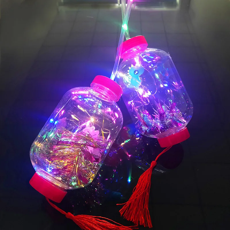 Portable Bobo Ball Colorful Flashing Cartoon Animal Lantern with Chinese Red Tassel | Освещение