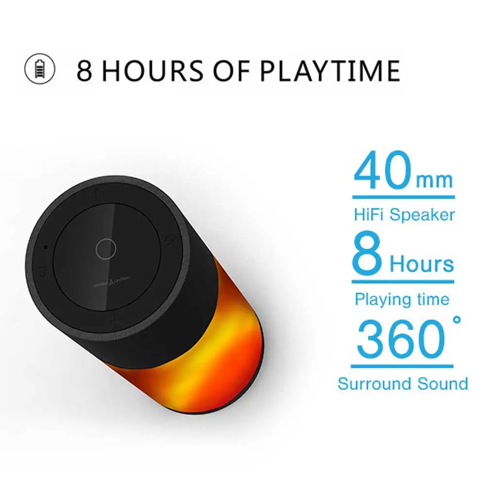 Красочный светодиодный Bluetooth Hi Fi стерео беспроводной динамик bluetooth портативный
