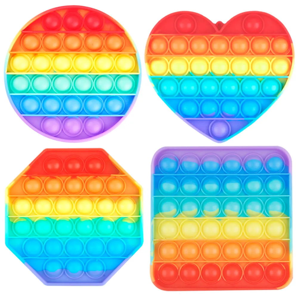 

Push Bubble Fidget Toys Silicone Antistress Bubbles Sensory Squish Funny Squeeze Stress Reliever Anti-stress Games