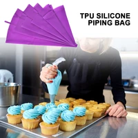 5 sizes silicone reusable pastry bag piping cake pastry diy kitchen hanging cream bags silk flower tool kitchen bakeware