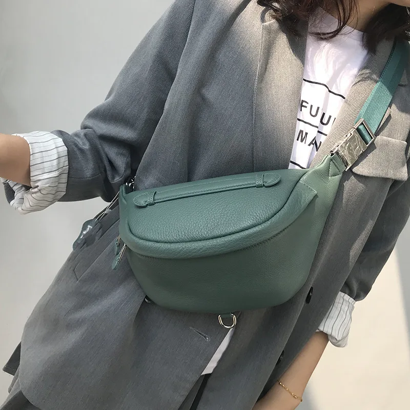 Женский поясной кошелек из воловьей кожи роскошный нагрудной саквояж кросс-боди