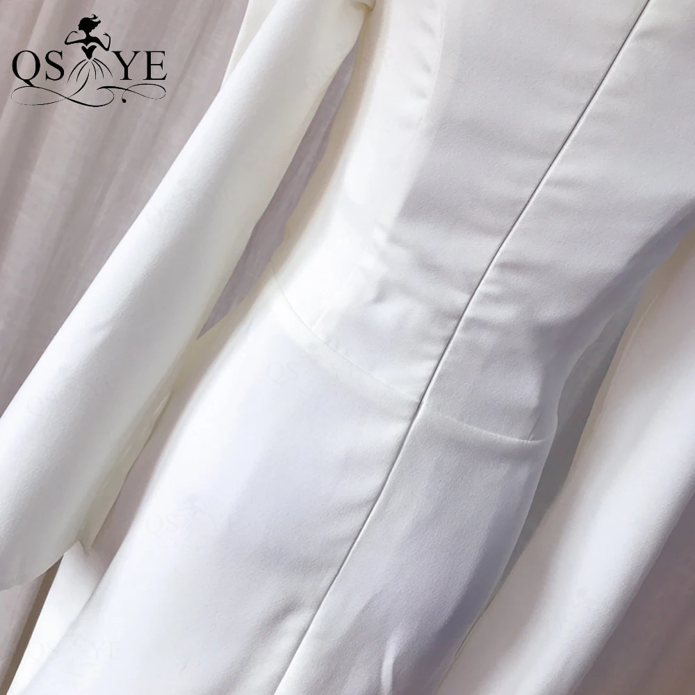 

Long Sleeves White Evening Dress Stretch Long Formal Gown Off Shoulder Prom Party Dress with Cheap Price Women Cheap Dress