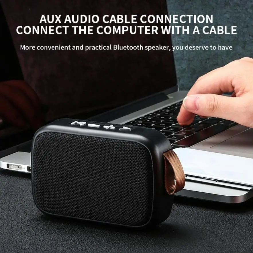 

2021 New Outdoor Creative Card U Drive Audio Portable Mini Subwoofer Wireless Speaker G2 Fabric Wireless Bluetooth 4.2 Speaker