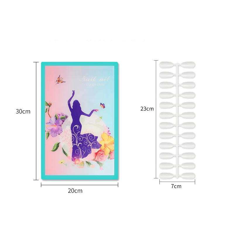 Lidan Double-Sided 96 Tips Nail Gel Polish Color Card Display Full Board Practice Show Case Books With free Clip |