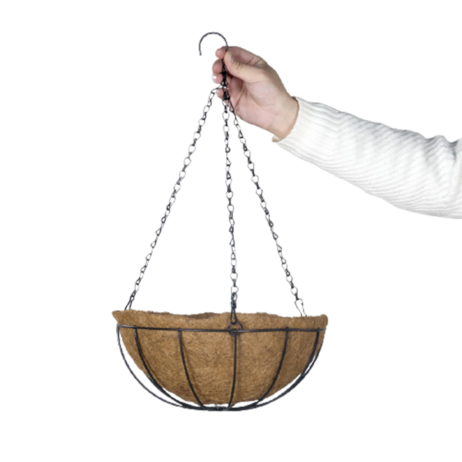 

Hanging Coconut Flower Pot Iron Craft Vegetable Planter Pot for Home Garden Decoration TT-best