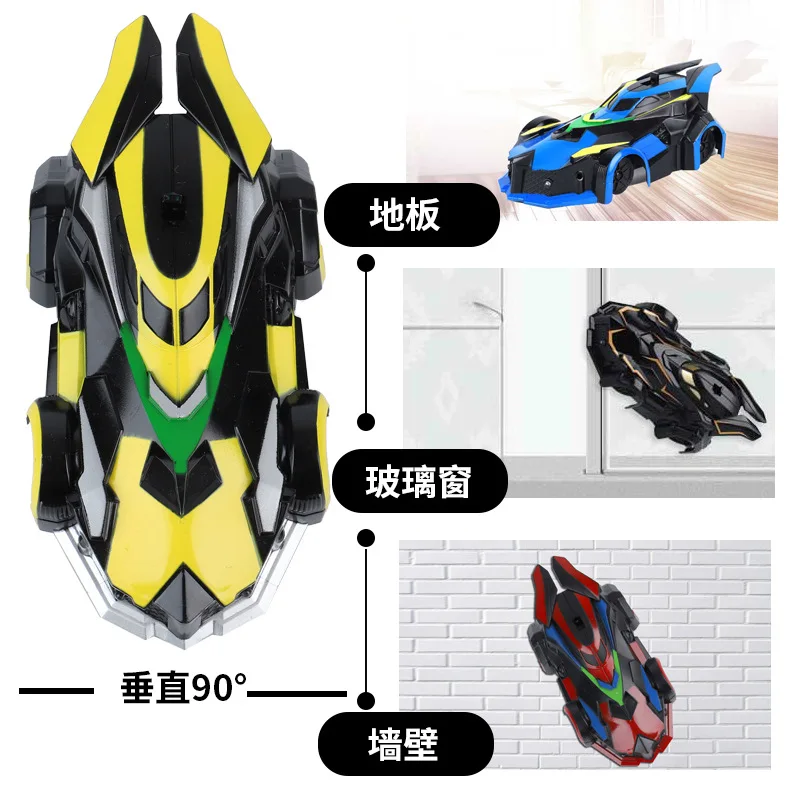 Pokich RC забирающаяся на стены машинка Детские Игрушки радиоуправляемые автомобили для детей двойной режим 360 ° вращающийся светодиодный свет головы Гравитация дезертирование трюк Гоночная машина