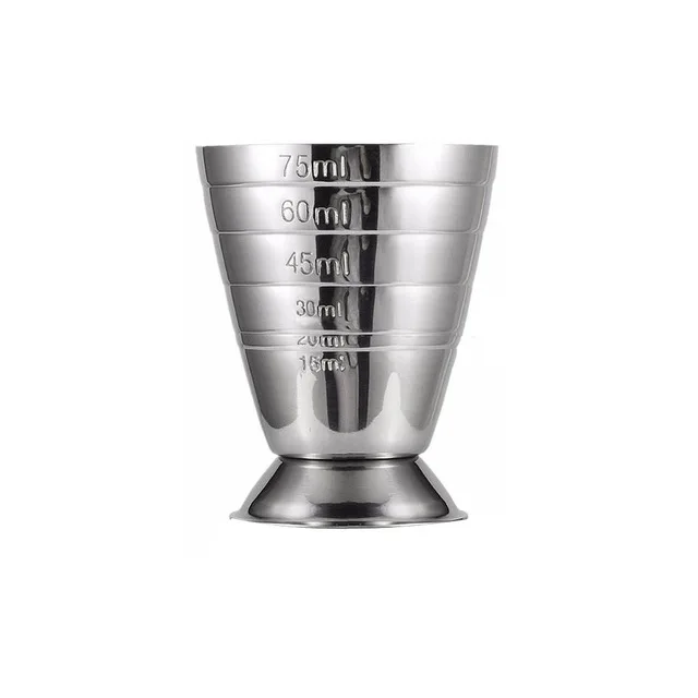 

75ML 2.5oz 5Tbsp Stainless Steel Measure Cup Measuring Wine Glass Ounce Jigger Bar Cocktail Drink Mixer Mojito Measure Tool