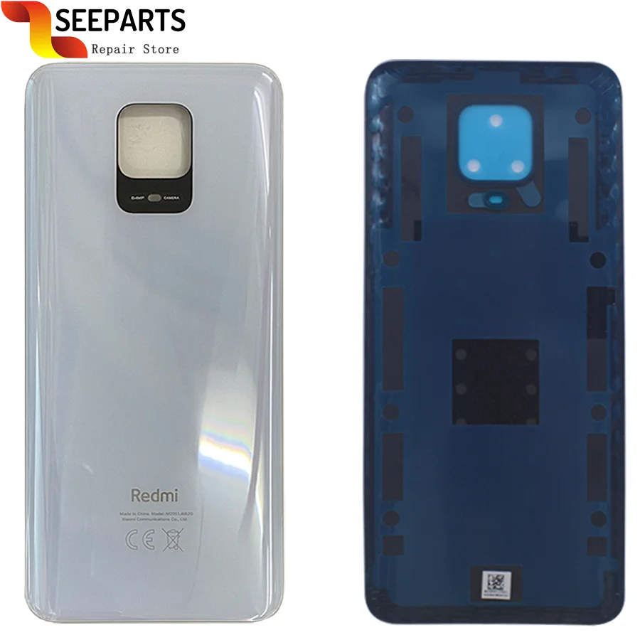 

Оригинальная крышка батарейного отсека для Xiaomi Redmi note 9s, Задняя стеклянная панель, корпус для Redmi note 9s, задняя крышка батарейного отсека