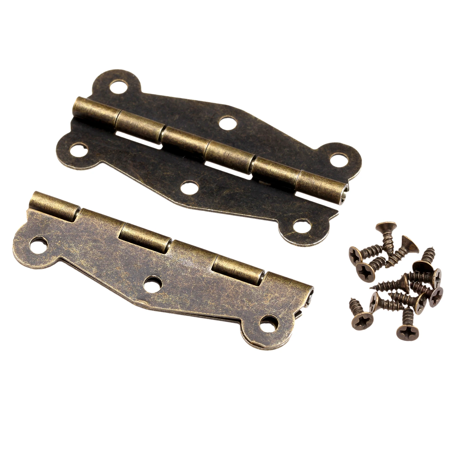 

10pcs Hinges 51*24mm Iron Vintage Butterfly Antique Bronze decorative wooden Boxes Cabinet Cupboard furniture hardware screws