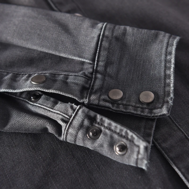 Рубашка мужская джинсовая толстая хлопковая блуза из денима Повседневная модная