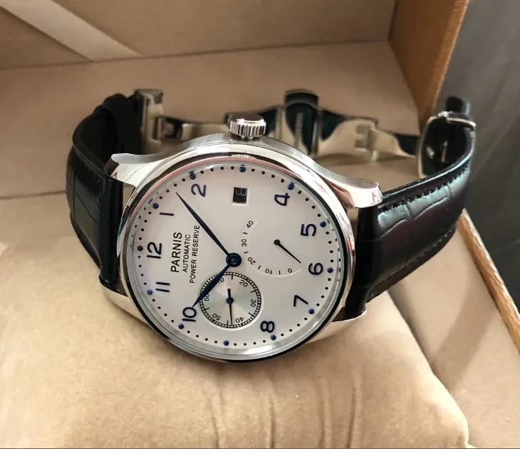 Мужские механические часы с сапфировым стеклом и застежкой бабочкой 43 мм|Мужские