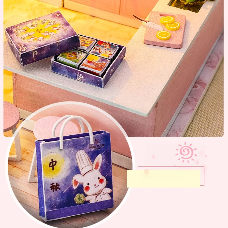 Newly DIY Miniature Doll House Kit Mini Toy Manual Creatives with Dust Proof Cover For Kids Adults | Дом и сад