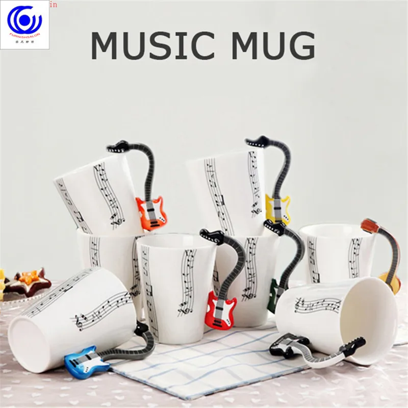 Керамическая чашка для музыкальной гитары кружка молока сока лимона кофе чая
