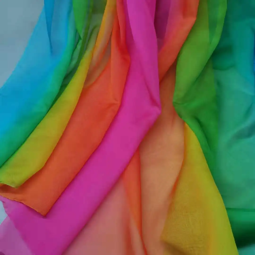 Косплей Омбре шифон 30D ткань танцевальное платье шарф Лента Древний китайский