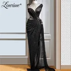 Черные вечерние платья, украшенные бисером, арабские кафтаны, 2020, платья-русалки для турецвечерние, длинные африканские платья для выпускного, на заказ