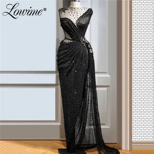 Черные вечерние платья, украшенные бисером, арабские кафтаны, 2020, платья-русалки для турецвечерние, длинные африканские платья для выпускного, на заказ