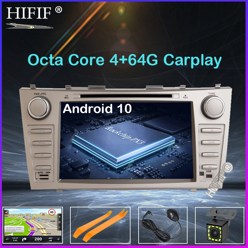PX5 4 Гб ОЗУ 64 ПЗУ Android 10 DSP IPS AV выход автомобильный DVD плеер для Toyota Camry 2007 2008 2009 2010 GPS