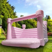 hot pastel pink blue purple yellow commercial adult kids inflatable wedding jumper bounce castle house for wedding party