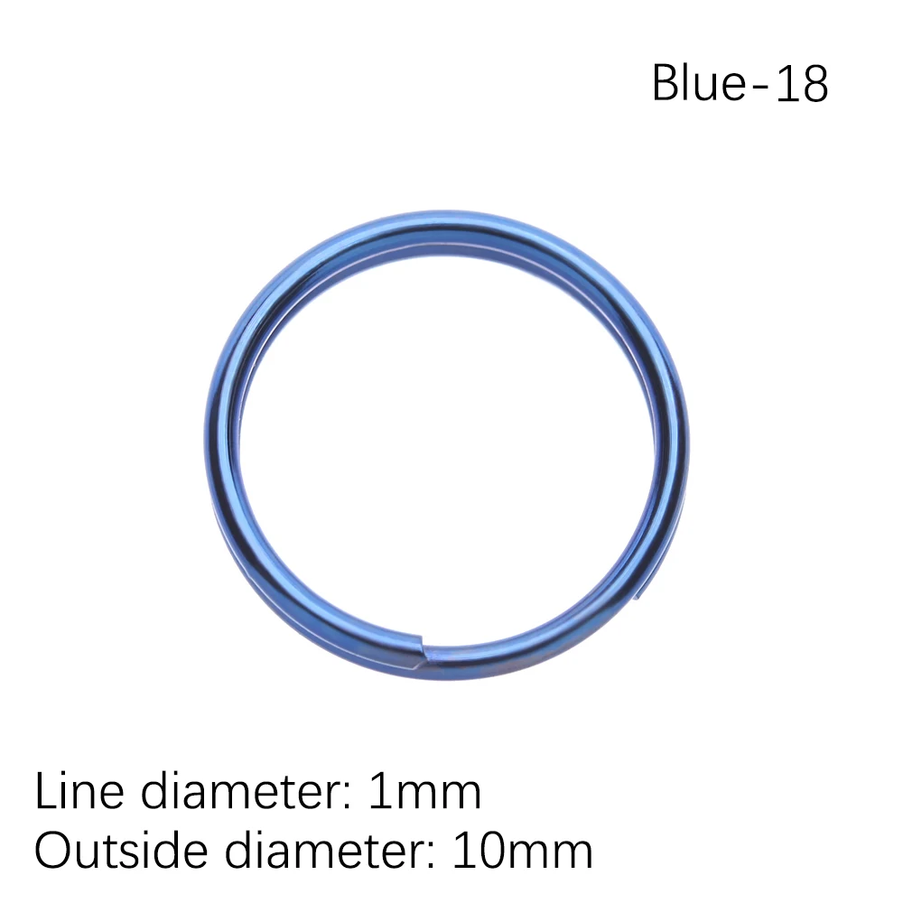 10mm 2pcs Blue 1/2 шт. брелок из титанового сплава для повседневного использования, портативный брелок с пряжкой для ключей, круглый зажим, держатель для ключей, подвесной инструмент для отдыха на природе и путешествий - Цвет: 10mm 2pcs Blue