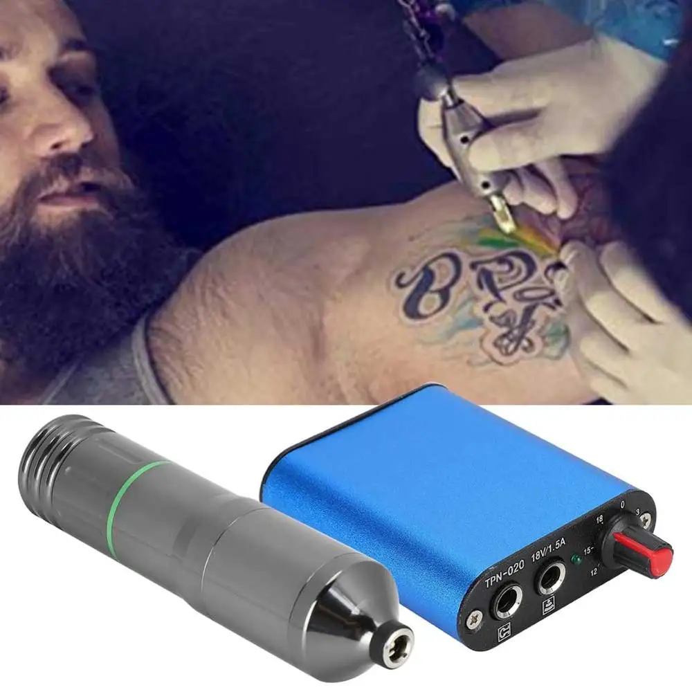 

Tattoo Machine Set Pad Shader Stainless Steel Pedal With Hook Line Cartridge Needle Semipermanent Makeup Body Art Tattoo Machine