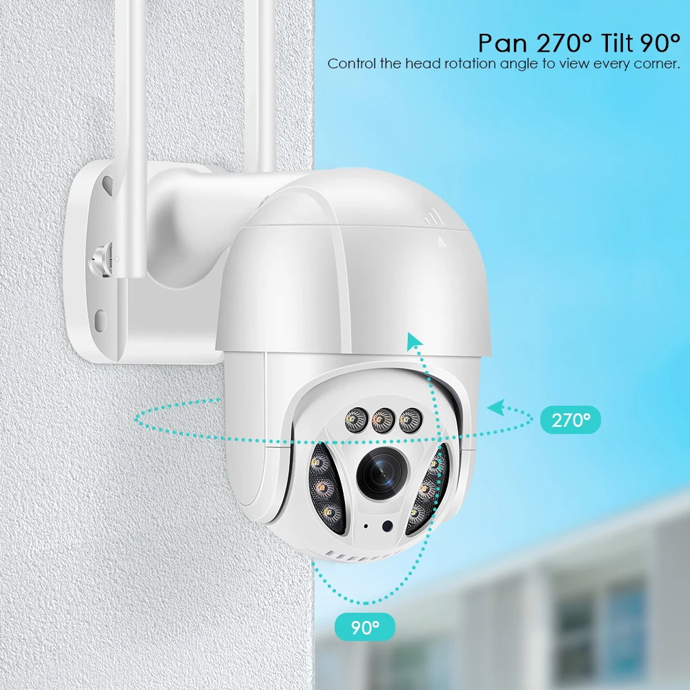 5MP Wifi IP-камера Наружная 3MP Ai Обнаружение человека Автоматическое слежение за