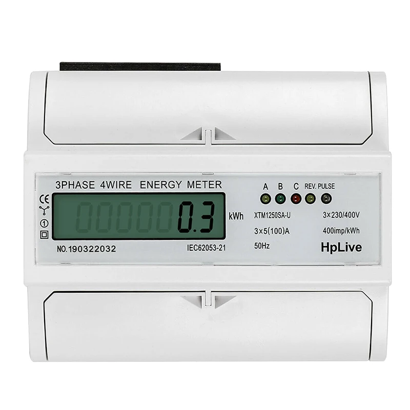 Новый точный ЖК-дисплей 1 шт. 3-фазный 4-проводной счетчик кВт/ч соответствует