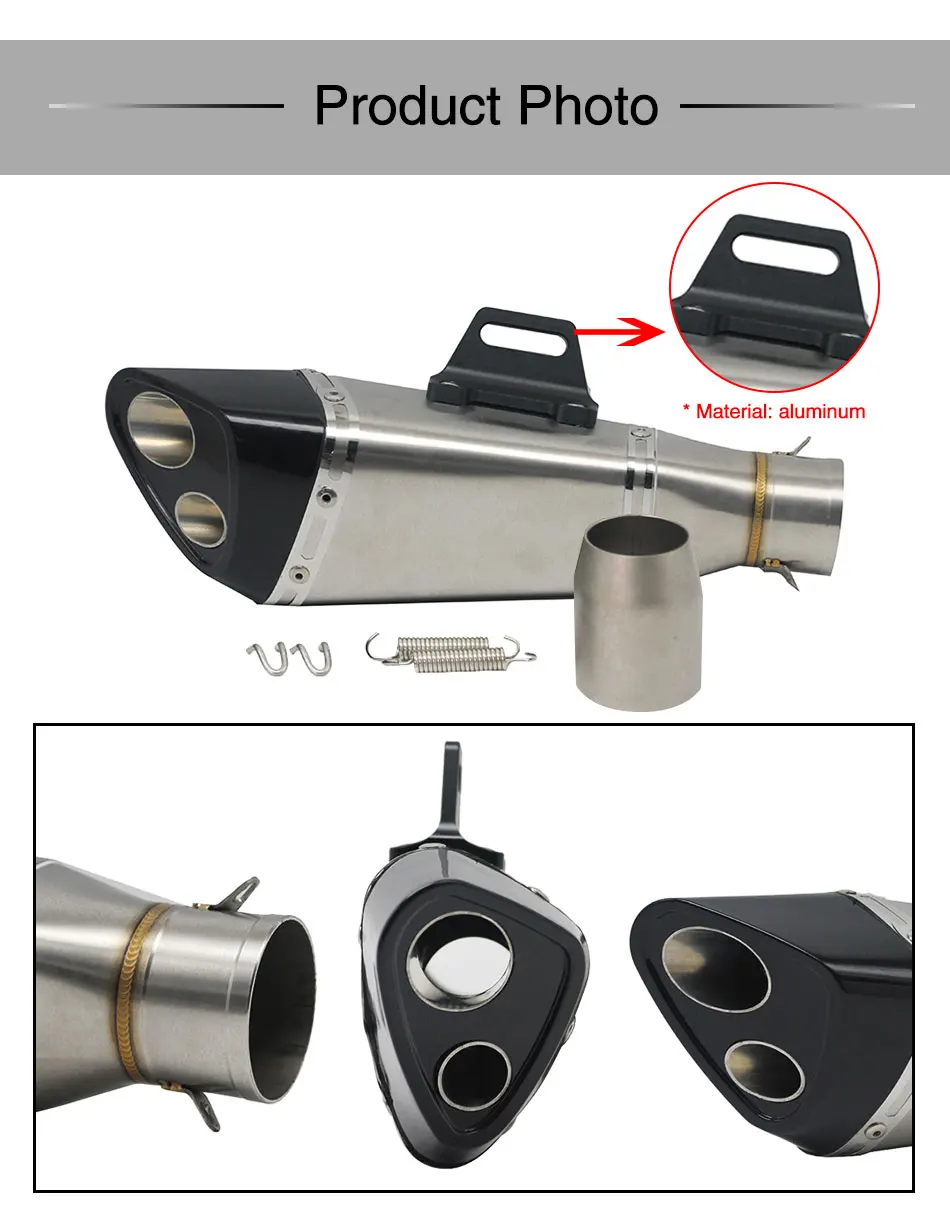 ZSDTRP глушитель выхлопной трубы мотоцикла для Kawasaki akrapovic Yoshimura R11 выхлопной трубы Moto Z800 R3 GSXR750 GSXR600 Slip-On