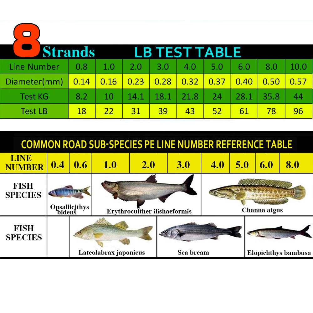 8 Strands 1000M 500M 300M 100M Multicolor Braided Fishing Line Sea Saltwater Carp Fishing Weave Extreme 100% PE JOF