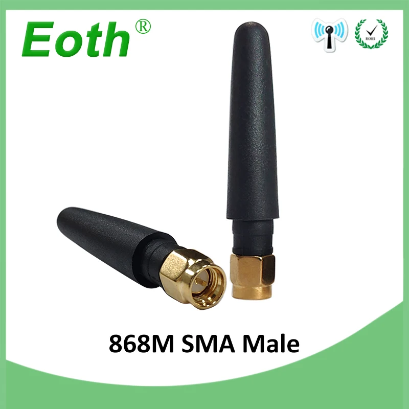 EOTH 20pcs 868mhz antenna 2~3dbi sma male 915mhz lora antene pbx iot module lorawan signal receiver antena high gain