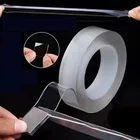 Двусторонняя нано-лента, 1235 м, прозрачная, не оставляющая следов, многоразовая, водонепроницаемая, клейкая лента, очищаемая, для дома