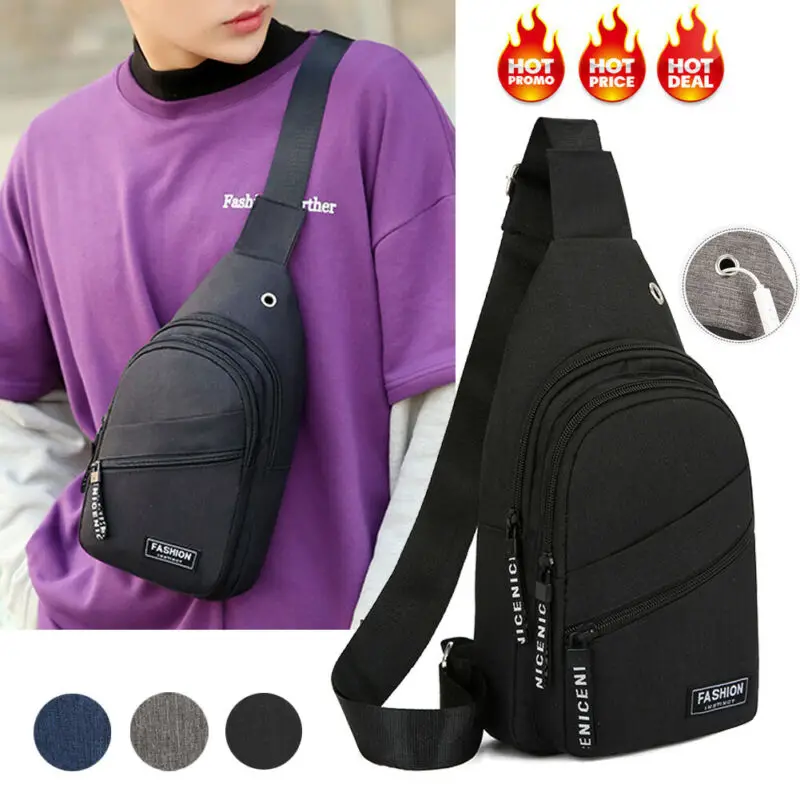 Мужская Холщовая Сумка через плечо спортивная сумка с usb-зарядкой | Багаж и сумки