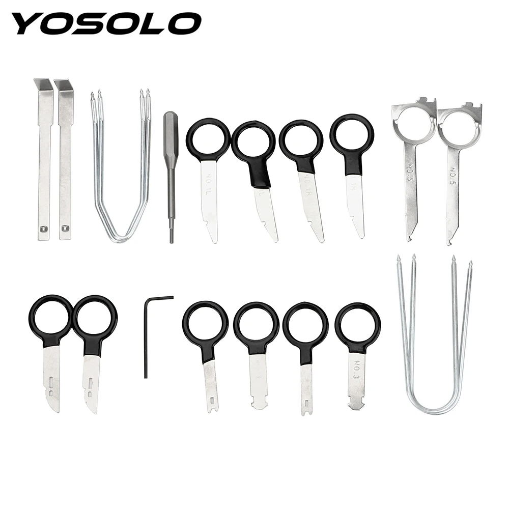 YOSOLO 20 шт./компл. инструменты для снятия панели автомобиля авто крепежа ремонт