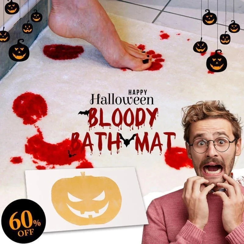 

Bloody Bath Mat Halloween Foot Pad Bloody The Doormat Turns Red When Exposed To Water Halloween Props Scare Your Friends