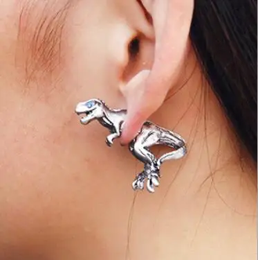 

S85 Europe Fashion Jewelry Dinosaur Stud Earrings Punk Style Single Piece Earrings