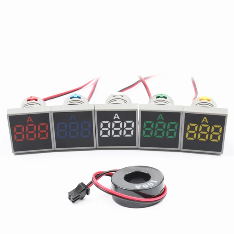 AC 50-500V 0-100A квадратный светодиодный цифровой вольтметр Амперметр 110V 220V Напряжение измеритель тока вольтамметр вольт ампер тестер детектор