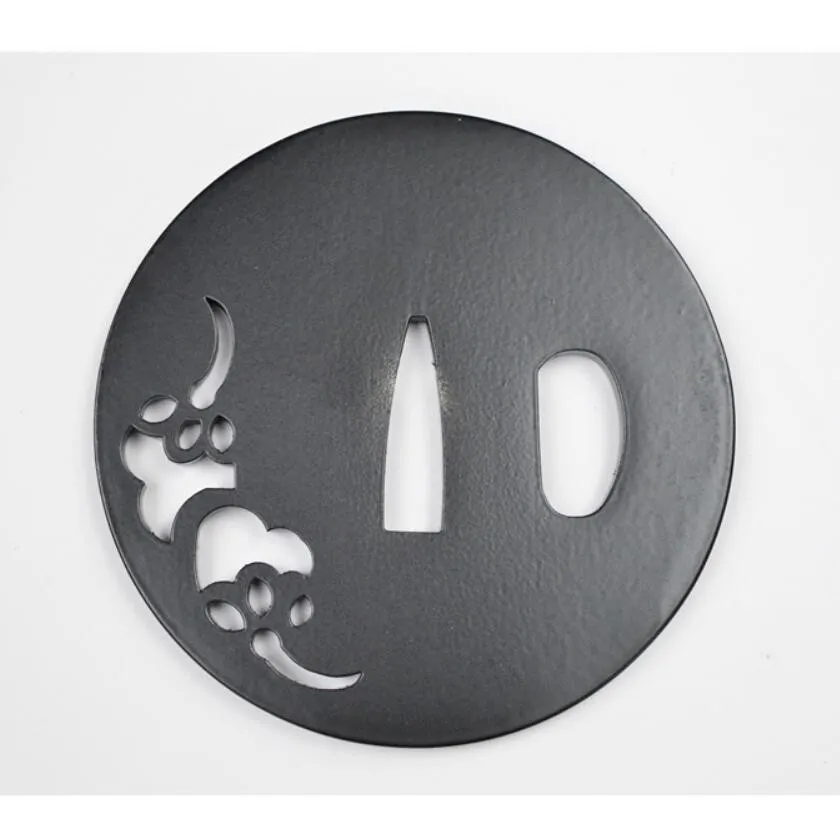 Красивая железная стальная защитная накладка Tsuba для японского самурайский меч