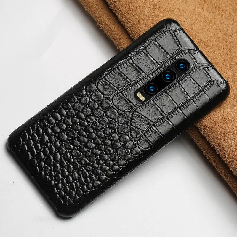 Черный Чехол для телефона из натуральной коровьей кожи для Xiomi Red mi Note 8 Pro 8T Note 7 6 5Plus 4x чехол для mi 9 9T PRO 9 Lite 8 8 Lite A3 Note 10 - Цвет: Черный