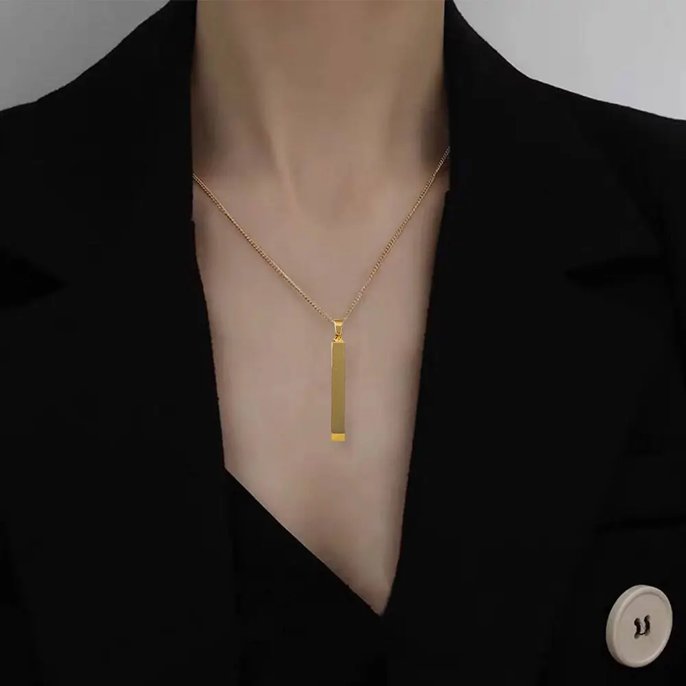 Модное ожерелье из полированной нержавеющей стали с зеркальным покрытием