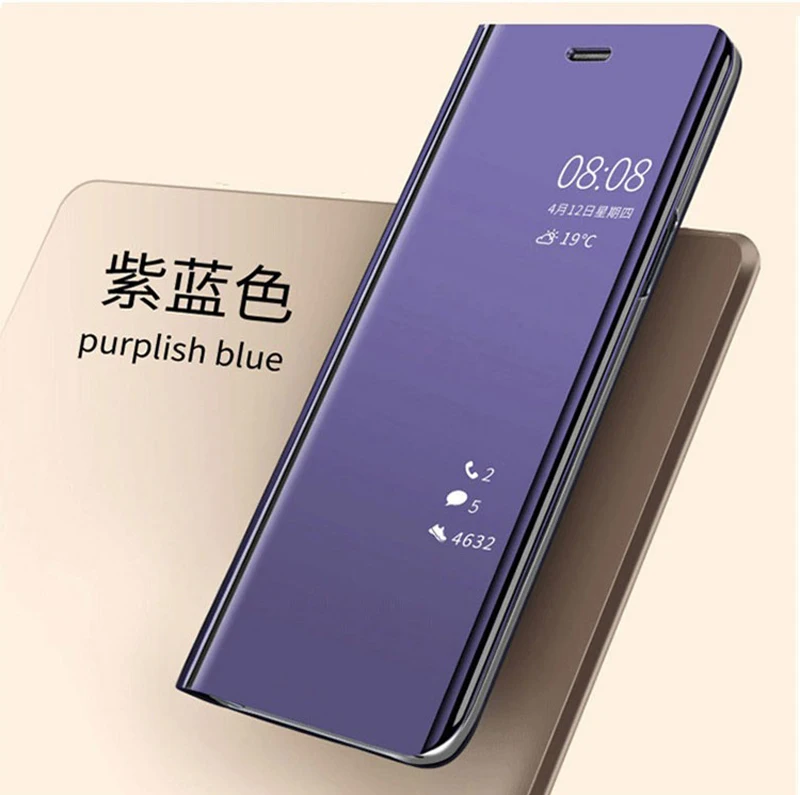 Умный зеркальный флип-чехол для телефона Samsung Galaxy S9 S8 Plus S7 Edge A6 A8 2018 Note 8 9 A10 A30 A40 A50 A70