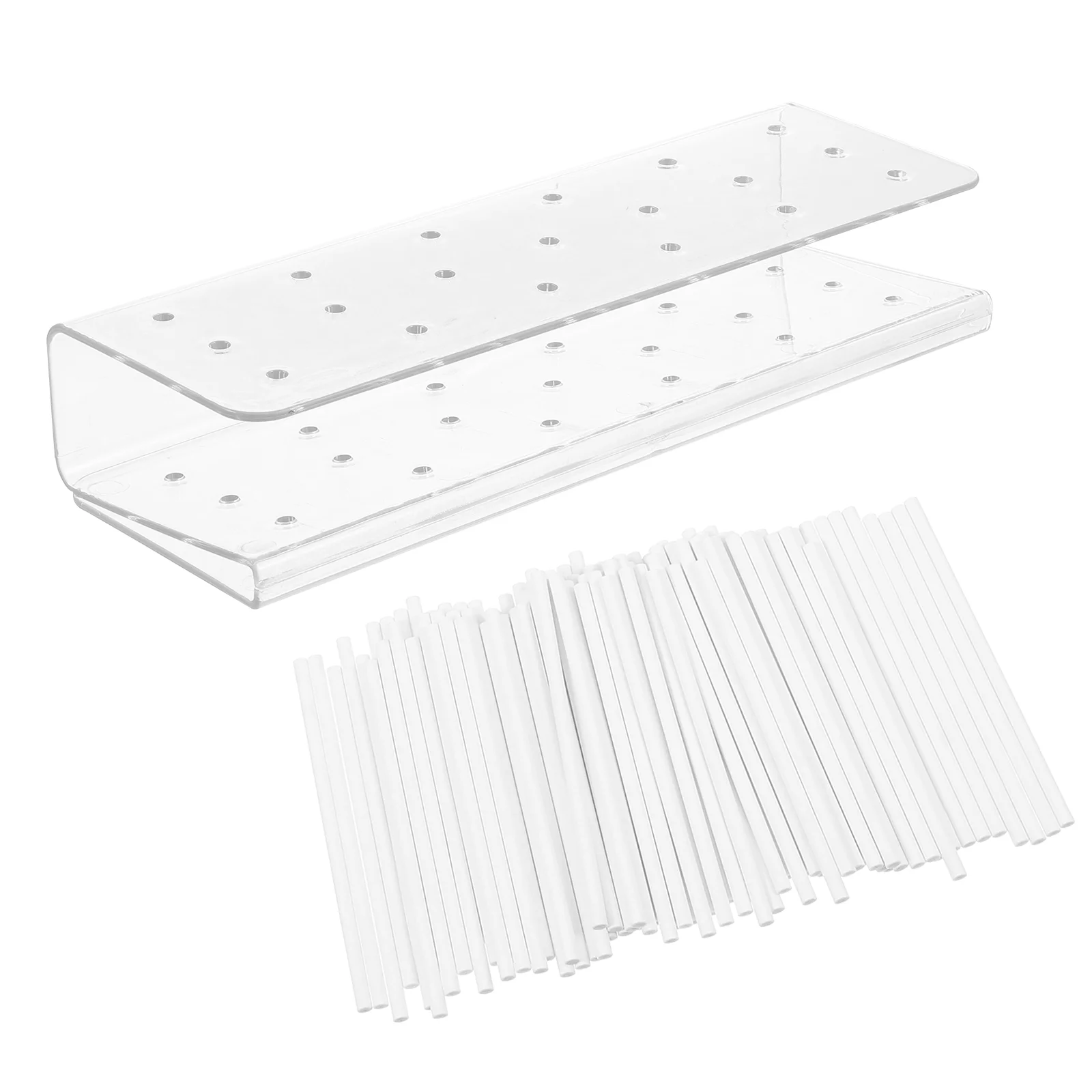 

1 Set of Simple 19-hole Lollipop Display Stand Plastic Lollipop Holder (Transparent)