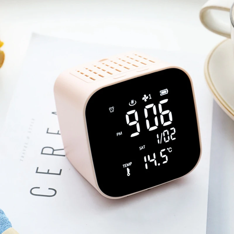 

Fragrance Wake-Up Alarm Clock for Bedroom,Multifunctional Colock with Temperature Display&Oil Diffuseer,12/24H