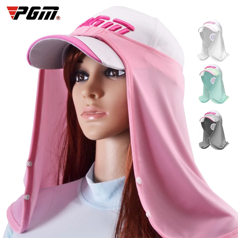 

Модная женская спортивная одежда для игры в гольф PGM, дышащая удобная Защита лица от УФ-лучей, шрам из ледяного шелка