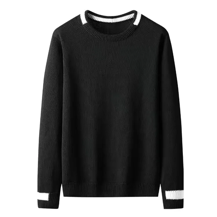 Мужской свитер Камуфляжный вязаный пуловер с круглым вырезом мужской джемпер