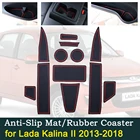 Противоскользящие резиновые накладки на автомобильные двери для Lada Kalina II MK2 BA3 2192 2194 2013  2018, аксессуары для интерьера 2015 2017
