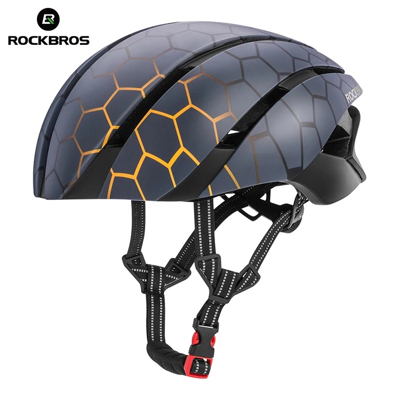 ROCKBROS Ultralight Cycling Bike Bicycle Helmet Integrally-molded Reflective Anti-seismic Safety Helmet Bike Equipment 57-62 CM